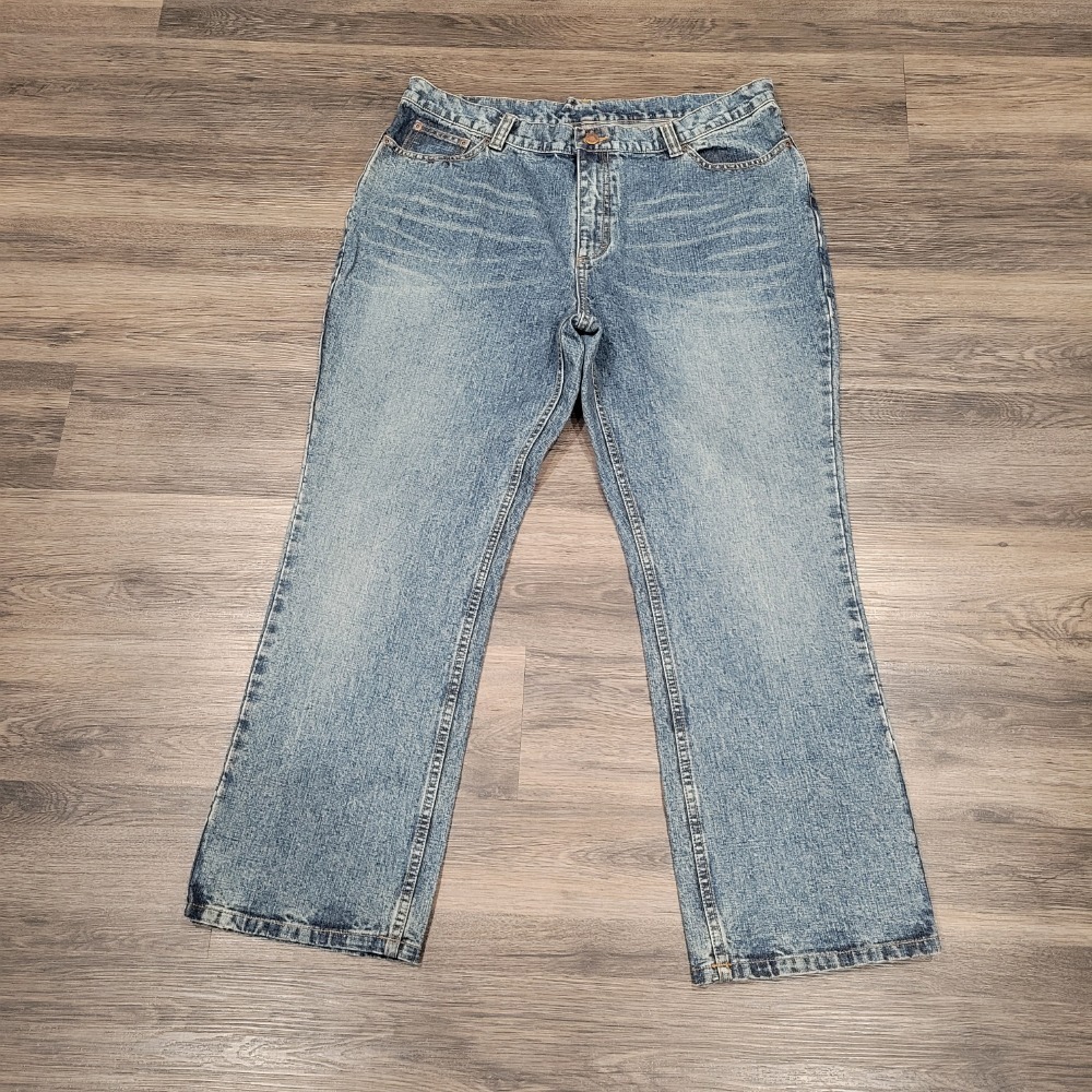 NWT Wide Leg Riveted by Lee Jeans Y2K Style Denim Blue‎ Wash Women's Pants